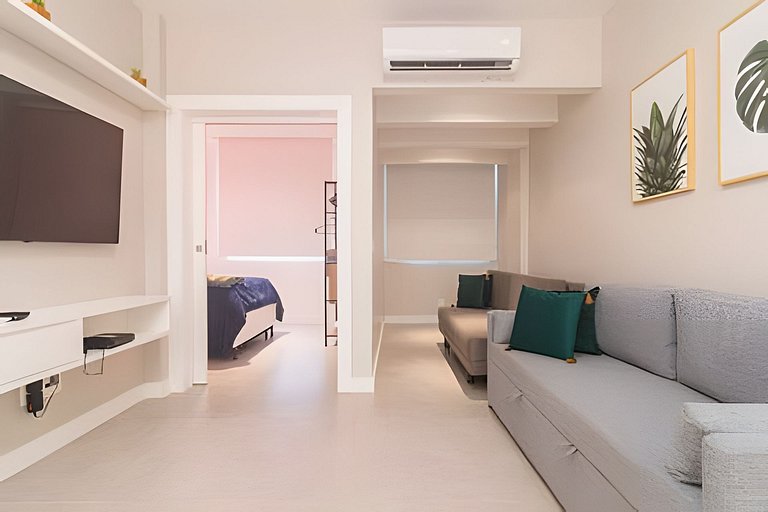 NOVO! Apartamento dois quartos, na quadra da praia