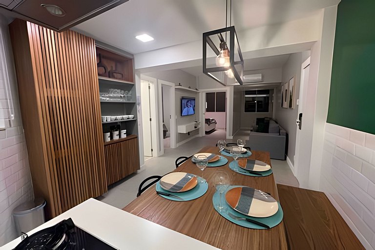 NOVO! Apartamento dois quartos, na quadra da praia