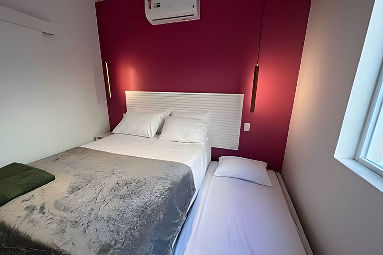 NOVO! Apartamento dois quartos, na quadra da praia