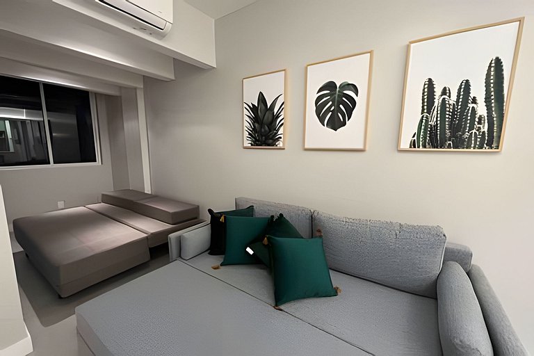 NOVO! Apartamento dois quartos, na quadra da praia